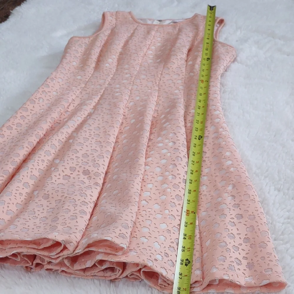 Calvin Klein Elegant Sleeveless Lace Dress in Soft Pink - Picture 11 of 17